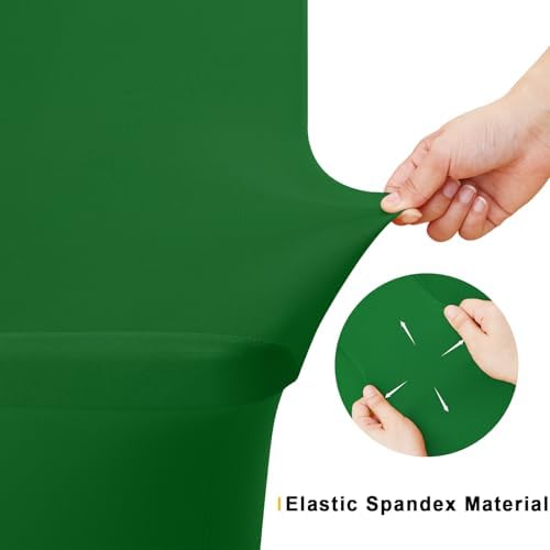 Smiry 2Pack Spandex Table Cloth 4FT, Elastic Fitted EmeraldGreen Tablecloth - Image 4