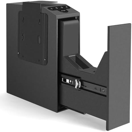 Digital Slider Handgun Gun Safe, Pistol Safe for Nightstand, Desk, Bedside by LANGGER
