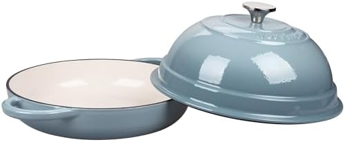 VORRINGARD Cast Iron Enameled Dutch Oven Pot with Lid for Bread Baking, Bread Oven, 6 Quart, Sea Salt - Image 4