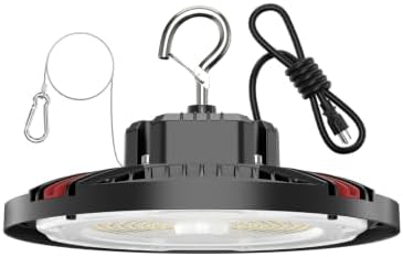 210W UFO LED High Bay Light, 31500LM Shop Lights, 5000K Daylight, ETL Listed with 6' Cable & Safety Rope, IP65 Waterproof Commercial Lighting for Warehouse, Workshop, 980W MH/HPS Equivalent, 1 Pack by CuLiDing