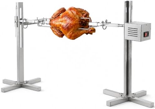 Rotisserie Grill Kit, 360° Rotation System, and 5-Level Height Adjustment by Unknown