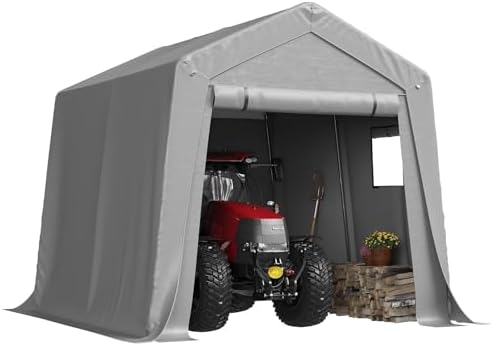 Aoxun 10x10 FT Outdoor Portable Storage Shed Tent for Motorcycle,Gray by Aoxun