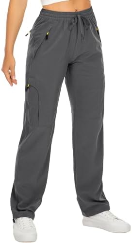 Toomett Women‘s Hiking Cargo Pants UPF 50 Quick Dry with Zipper Pockets by Toomett