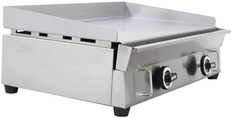 Commercial Stainless Steel Natural Gas Griddle Grill, 28.9" x 16.1" Flat Top Countertop Griddle for Steak, Pancakes & Teppanyaki, 2000Pa, Home & Outdoor Use - Image 7