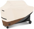 ANartcle Water-Resistant 80 Inch BBQ Grill Cover,600D Heavy Duty Waterproof All Weather Large Grill Cover for Outdoor Grill,Suitable for Weber, Brinkmann and More,80" L x 26" W x 48" H Beige by PatioFurnitureCovers