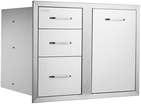 VEVOR Outdoor Kitchen Drawers 29.5"W x 22.6"H x 21.7"D Stainless Steel - Image 5
