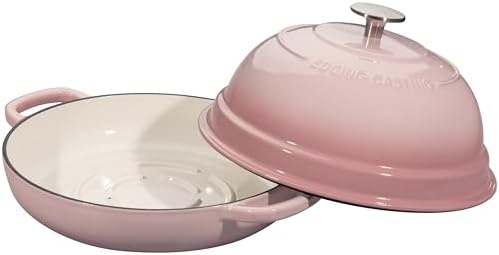 EDGING CASTING Enameled Cast Iron Dutch Oven Pot with Lid, Round Bread Oven for Homemade Sourdough Bread Baking, 6 Quart, Pink - Image 5
