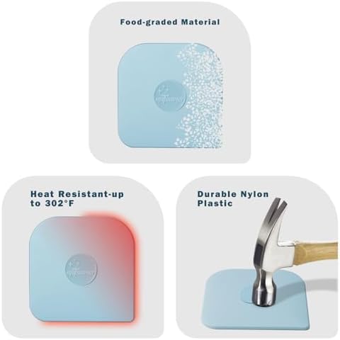 Pan Scraper, 5 Pcs Pot & Dish Scraper Plastic, Sturdy Scraper Kitchen Tool - Image 5
