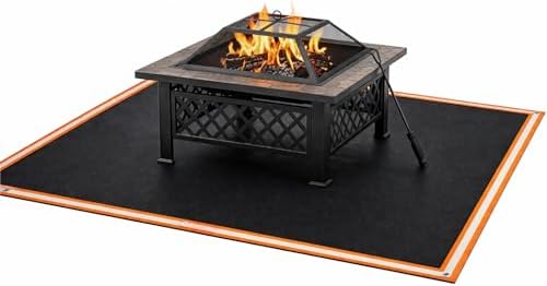 Fire Pit Mat & Grill Pad, 67x60 XL Deck Protector for Patio, BBQ, Grass by JametownSupplyCo