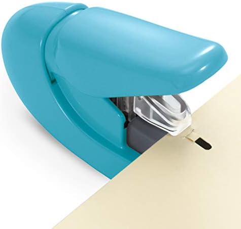 Plus Paper Clinch Compact Staple-Free Stapler, Blue Turquoise - Image 4