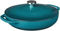 Lodge Essential Enamel Cast Iron Braiser, 3.6 Quart, Lagoon by Lodge