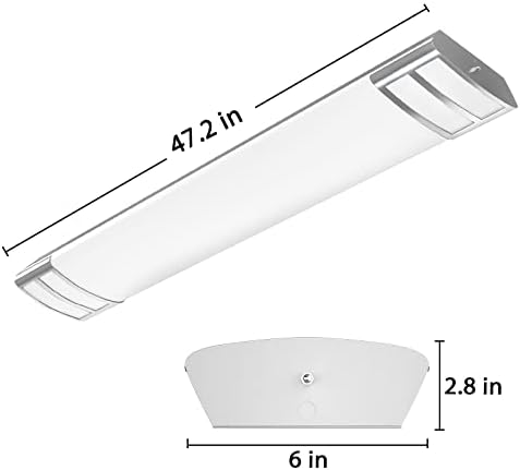 ANTLUX 4FT LED Light Fixtures, 3000K 4000K 5000K Selectable, 30W/40W/50W Dimmable 4 Foot Kitchen Ceiling Light Fixture, 48 Inch Flush Mount LED Wraparound Puff Lights for Kitchen, Laundry, Office - Image 6