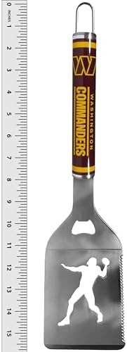 Siskiyou NFL Washington Commanders 3 pc Steel Logo BBQ Tools w/Chip Clips, One Size, Team Colors - Image 3