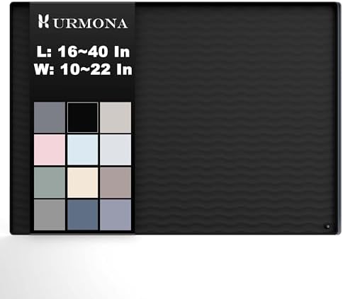 URMONA 34 x 19 in Waterproof Silicone Under Sink Mat, Cabinet Protector by URMONA