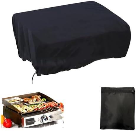 Griddle Cover for Char-Broil Commercial Series 4 Burner Gas Grill & Griddle, 210D Oxford Fabric Flat Top Grill Cover with Adjustable Drawstring, Outdoor Cover for Patio, Backyard and Deck by Unknown