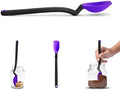 Dreamfarm Mini Supoon Non-Stick Sit-Up Silicone Scraping Cooking Spoon, Jar Scraper Measures 5ml Tsp - 8" Purple by Dreamfarm