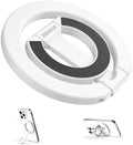 Magnetic Phone Ring for MagSafe Dual-Sided Magnetic Phone Grip Magnet Phone Stand Grip Compatible with iPhone 17/16/15/14/13 Pro Max Plus Mag Safe Accessory for Car Mounts (White) by ZBHISHEmagneticphonegrip