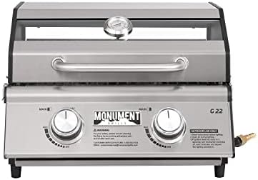 Monument Grills Clearview® 2-Burner Tabletop Propane Gas Grill with 1 Pound Tank Adapter(2 items) - Image 2