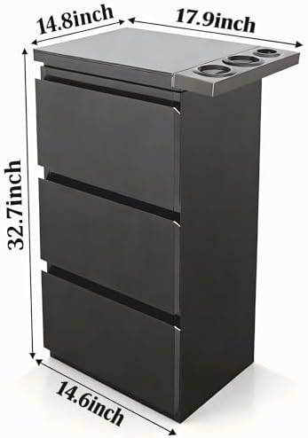 Outdoor Kitchen Drawers18 W x 32.7" H x 11.8" D Flush Mount Access 3-Drawer BBQ Stainless Steel Drawers BBQ Island Drawers for Outdoor Kitchens or BBQ Island Patio Grill Station Black - Image 3