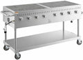Commercial Stainless Steel Outdoor Liquid Propane Grill, 60" Cooking Surface, 8 Burners, 128,000 BTU, for Restaurant Patio, Resort, Catering, Outdoor Kitchen, Hotel by Krollen+Industrial