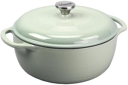 Lodge Essential Enamel Cast Iron Dutch Oven, 6 Quart, Desert Sage by Lodge