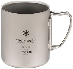 Snow Peak Double Wall Insulated Mug, Lightweight, Titanium 300 ml by Snow+Peak
