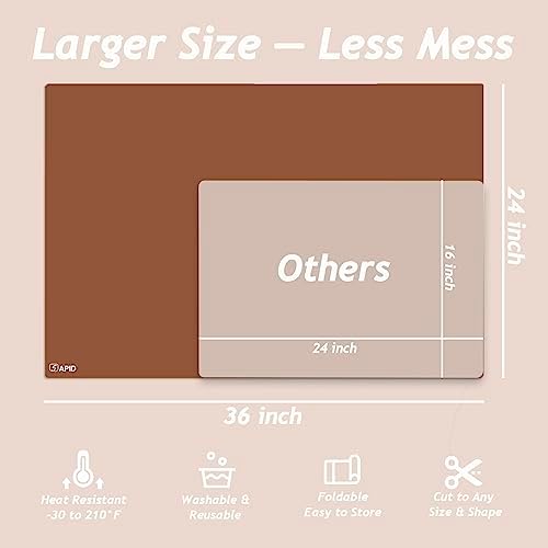 Extra Large Silicone Mat 36" x 24" Heat Resistant Kitchen Counter Table Mat - Image 2