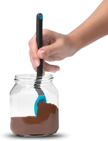 Dreamfarm Mini Supoon Non-Stick Sit-Up Silicone Scraping Cooking Spoon, Jar Scraper Measures 5ml Tsp - 8" Dreamfarm Blue - Image 2