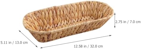 Woven Snack Storage Basket with Iron and Hyacinth Grass Organizer - Image 2