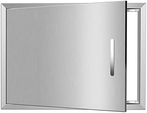 Outdoor Kitchen Doors 27W x 20H Inch, Single BBQ Access Door 304 Stainless Steel for Outdoor Kitchen Cabinet Grill Station or BBQ Island by KODOM