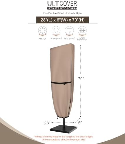 ULTCOVER Waterproof Patio Market Extra Large Umbrella Cover - Image 2