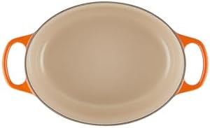 Le Creuset Enameled Cast Iron Oval Dutch Oven, 2.75 qt., Flame - Image 3