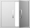 BBQ Access Double Doors 28Wx23H Flush Mount Stainless Steel Outdoor Kitchen Door for Outside Cabinets and BBQ Island by YourFriends