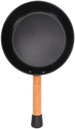 Pssopp Outdoor Frying Pan Stainless Steel Camping Skillet 20 X 35.5 Cm Lightweight Wood Handle Even Heating Compact Cooking Pan for Camping Hiking Camp Stove Use (CW-14 Wooden Handle Frying) - Image 4