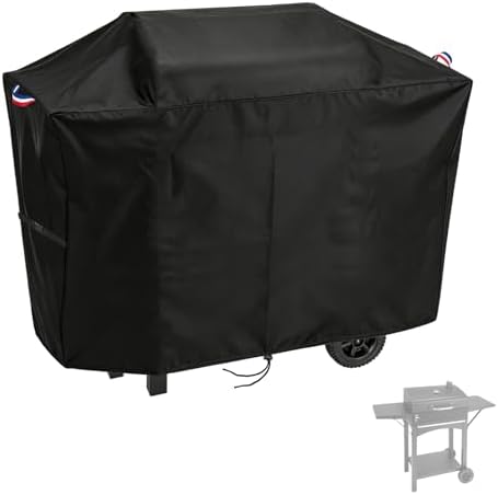 44 Inch Grill Cover for Charcoal Grills with Two Side Tables by Agustone