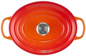 Le Creuset Enameled Cast Iron Oval Dutch Oven, 2.75 qt., Flame - Image 2