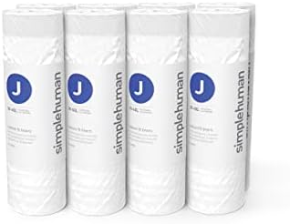 simplehuman Code J Custom Fit Drawstring Trash Bags, 240 Count, 30-45 Liter / 8-12 Gallon, White - Image 2