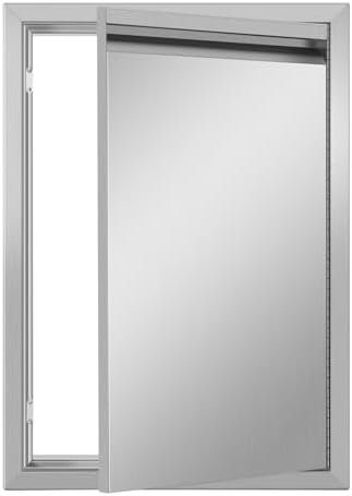 Outdoor Kitchen Doors 17W x 24H Inch Horizontal Handle Right Open Single BBQ Access Door, 304 Stainless Steel for Outdoor Kitchen Cabinet Grill Station or BBQ Island by KODOM