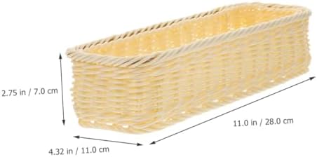 3 Piece Woven Cutlery Storage Basket for Bread Rolls - Image 2
