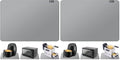 FLASLD Heat Resistant Mat for Air Fryer Site on, Fireproof Silicone Mats for Kitchen Counter, Countertop Protector, No-slip and Waterproof (Gray, 12"X18") (Pack of 2) by FLASLD