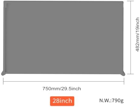 Silicone Griddle Mat for Blackstone 28 Inch XL Griddle, Full Edge Reusable BBQ Grill Cover, Heavy Duty Non-Stick Griddle Accessories(Gray) - Image 2