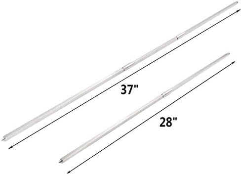 Universal 304 Stainless Steel 5/16" Square Rotisserie Spit Rod, 28-37" - Image 2