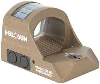 HOLOSUN 407C/507C-X2 Series, 2 MOA Dot, 32 MOA Circle Dot Options, 7075 Aluminum, Open, Solar, Shake Awake, RMR Footprint (Red or Green Reticle) (Black, Burnt Bronze) - Image 4