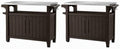 Outdoor Prep & Storage Cart, Stainless Steel Top, Brown, 2-Pack by Unknown