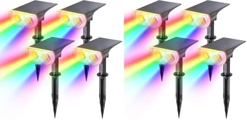 Linkind Halloween Solar Lights Outdoor Spotlight Waterproof RGB 8 Pack by Linkind