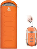 ECOOPRO Warm Weather Sleeping Bag - Portable, Waterproof, Compact Lightweight, Comfort with Compression Sack - Great for Outdoor Camping, Backpacking & Hiking-83 L x 30" W Fits Adults by ECOOPRO