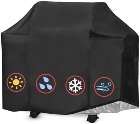Grill Cover 52 Inch, Waterproof Grill Cover for Outdoor, Compatible with Weber Spirit 200 and 300 Series, Weber Genesis Silver, Dyna Glo, Char Broil, Nexgrill by ProtectYourOutdoorProductsforLongerLife
