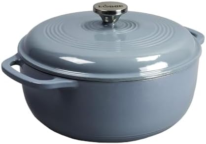 Lodge Essential Enamel Cast Iron Dutch Oven, 7.5 Quart, Storm Blue by Lodge