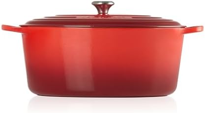 Le Creuset Enameled Cast Iron Oval Dutch Oven, 15.5 qt., Cerise - Image 4