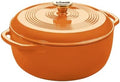Lodge Essential Enamel Cast Iron Dutch Oven, 6 Quart, Apricot by Lodge